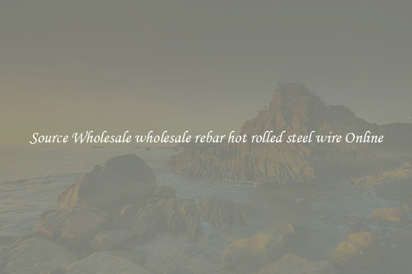 Source Wholesale wholesale rebar hot rolled steel wire Online