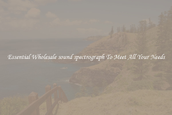 Essential Wholesale sound spectrograph To Meet All Your Needs