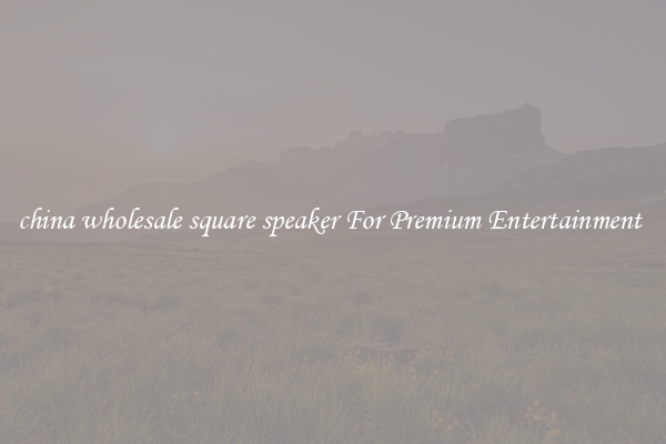 china wholesale square speaker For Premium Entertainment 