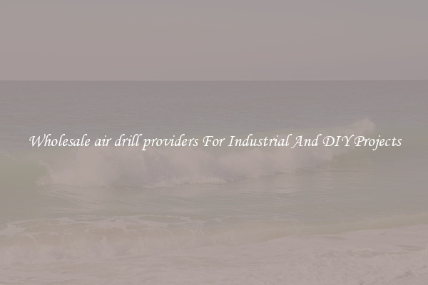 Wholesale air drill providers For Industrial And DIY Projects