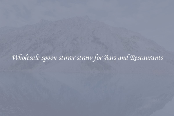 Wholesale spoon stirrer straw for Bars and Restaurants