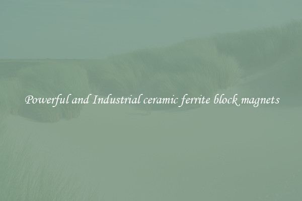 Powerful and Industrial ceramic ferrite block magnets