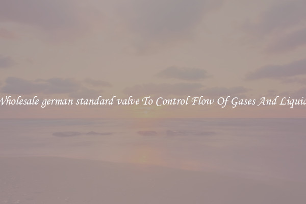 Wholesale german standard valve To Control Flow Of Gases And Liquids