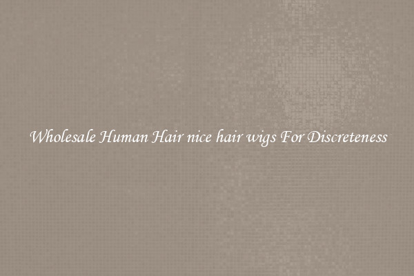 Wholesale Human Hair nice hair wigs For Discreteness