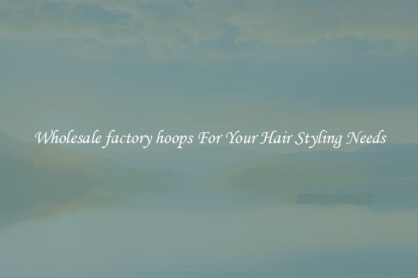 Wholesale factory hoops For Your Hair Styling Needs