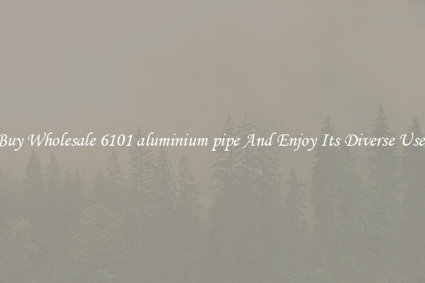 Buy Wholesale 6101 aluminium pipe And Enjoy Its Diverse Uses