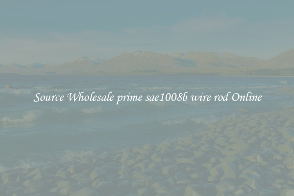 Source Wholesale prime sae1008b wire rod Online