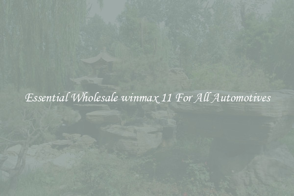 Essential Wholesale winmax 11 For All Automotives
