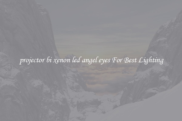projector bi xenon led angel eyes For Best Lighting